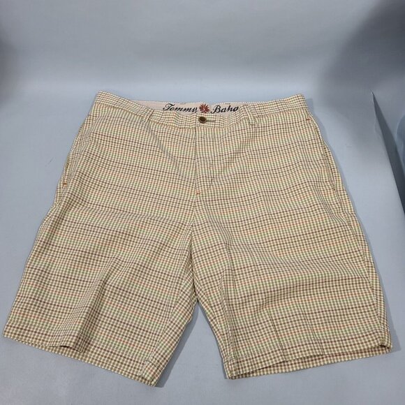 Tommy Bahama Plaid 10" Shorts Men's Size 36 100% Cotton - Picture 1 of 7